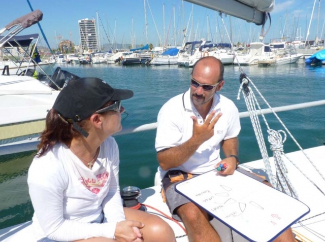 Repasando la teoria en el barco